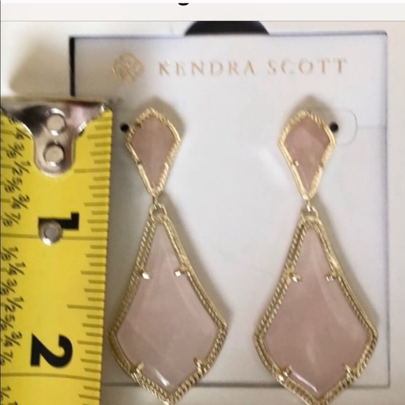 Kendra Scott Pink Gold Alexa Drop Earrings - Picture 4 of 7